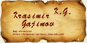 Krasimir Gajinov vizit kartica